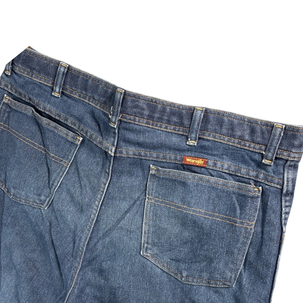 VTG Wrangler Jeans Mens 38x27 Dark Wash Straight Leg Regular Fit Denim‎ Western